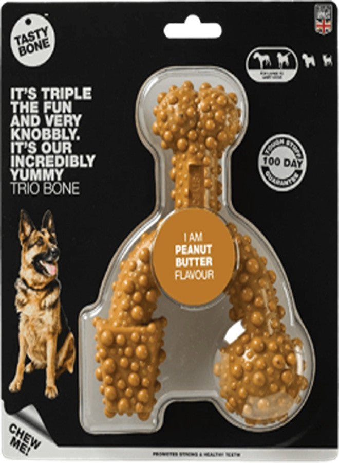 TastyBone Nylon Trio Large Dog - Peanut Butter