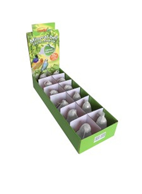 CoollaPet Charcoal Bell Bird Toy – 12 Pack – Bird Chew & Foraging Toys