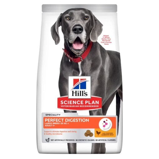 Hill’s Science Plan Perfect Digestion Large Breed Adult 1+ Dog Food with Chicken and Brown Rice (14kg)