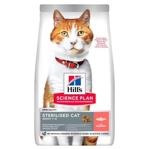 Hill’s Science Plan Sterilised Cat  Adult Cat Food With Salmon (1.5kg)