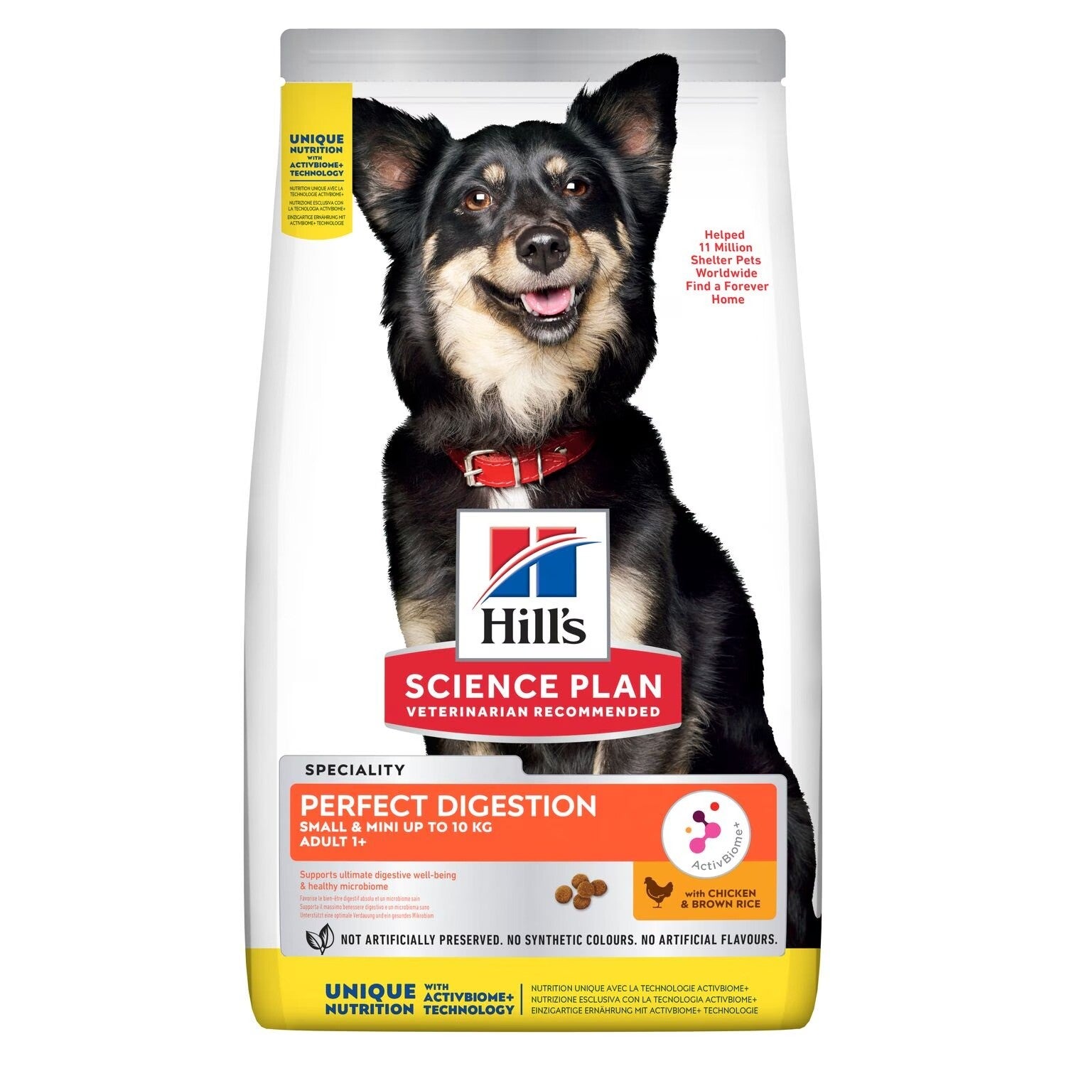 Hill’s Science Plan Perfect Digestion Small & Mini Adult 1+ Dog Food with Chicken & Brown Rice (1.5kg)