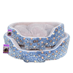 Coco Kindi Soft Printed Oval Fur Bed – Size 3(Mixed Colors,66×55 ×16 cm)
