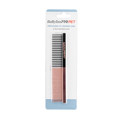 BaByliss PRO PET Rose Gold/Black Dog Comb  Small