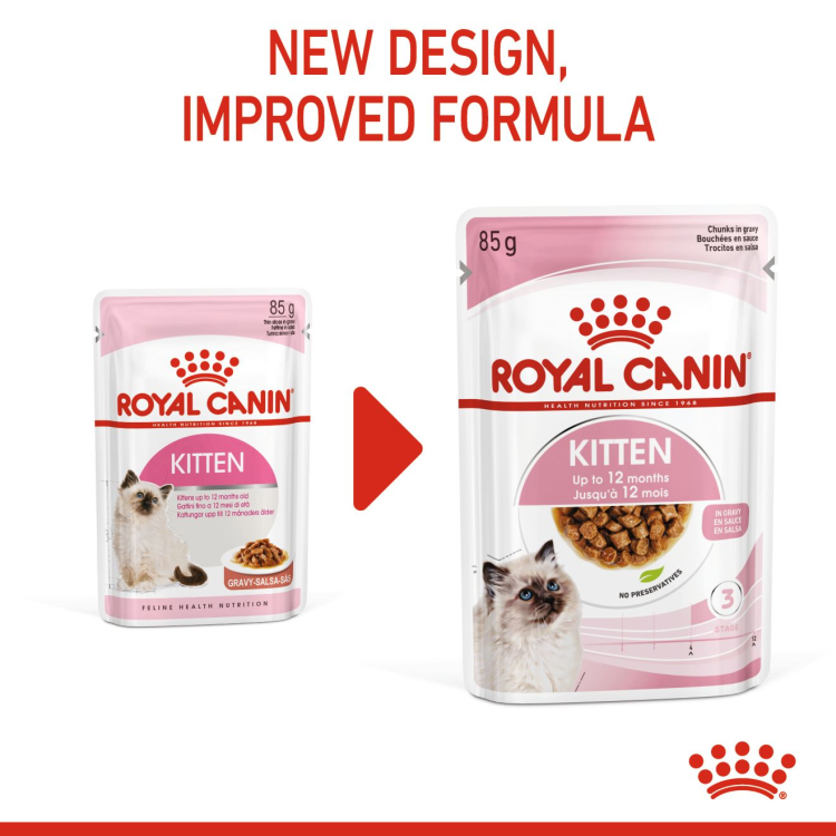 Feline Health Nutrition Kitten Gravy (Wet Food - Pouches) 12 x 85 g - 1 Box