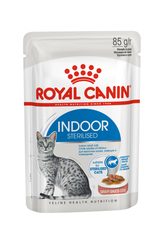 Royal Canin Indoor Sterilised In Gravy Cat Wet Food 85G - Pack of 12