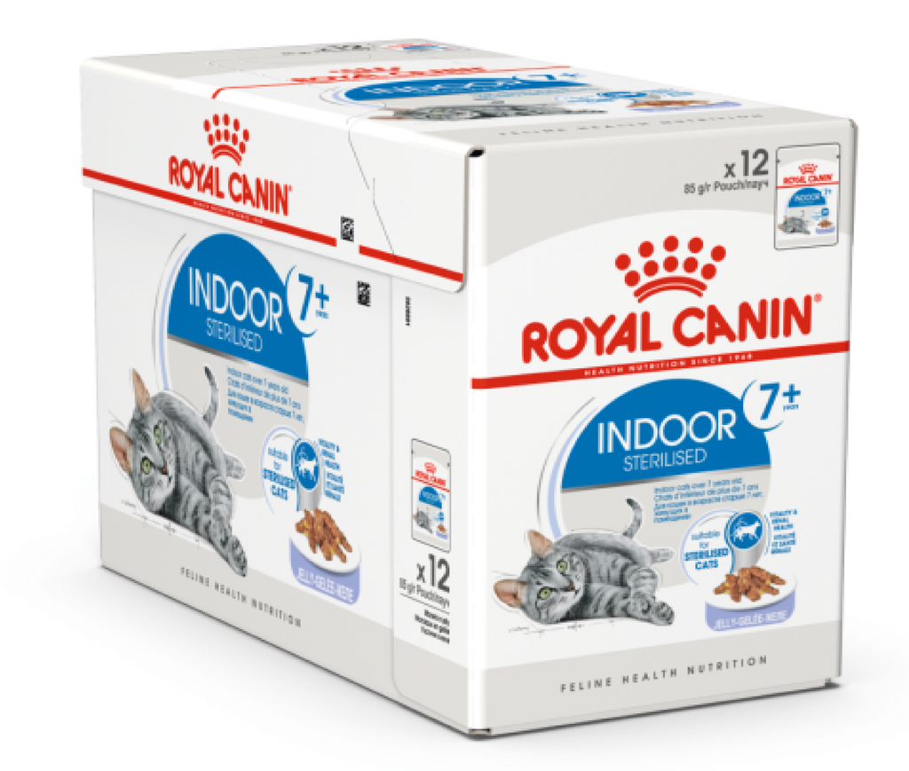 Royal Canin Feline Health Nutrition Indoor 7+ Jelly (Wet Food - Pouches) 12 x 85 g - Pack of 12