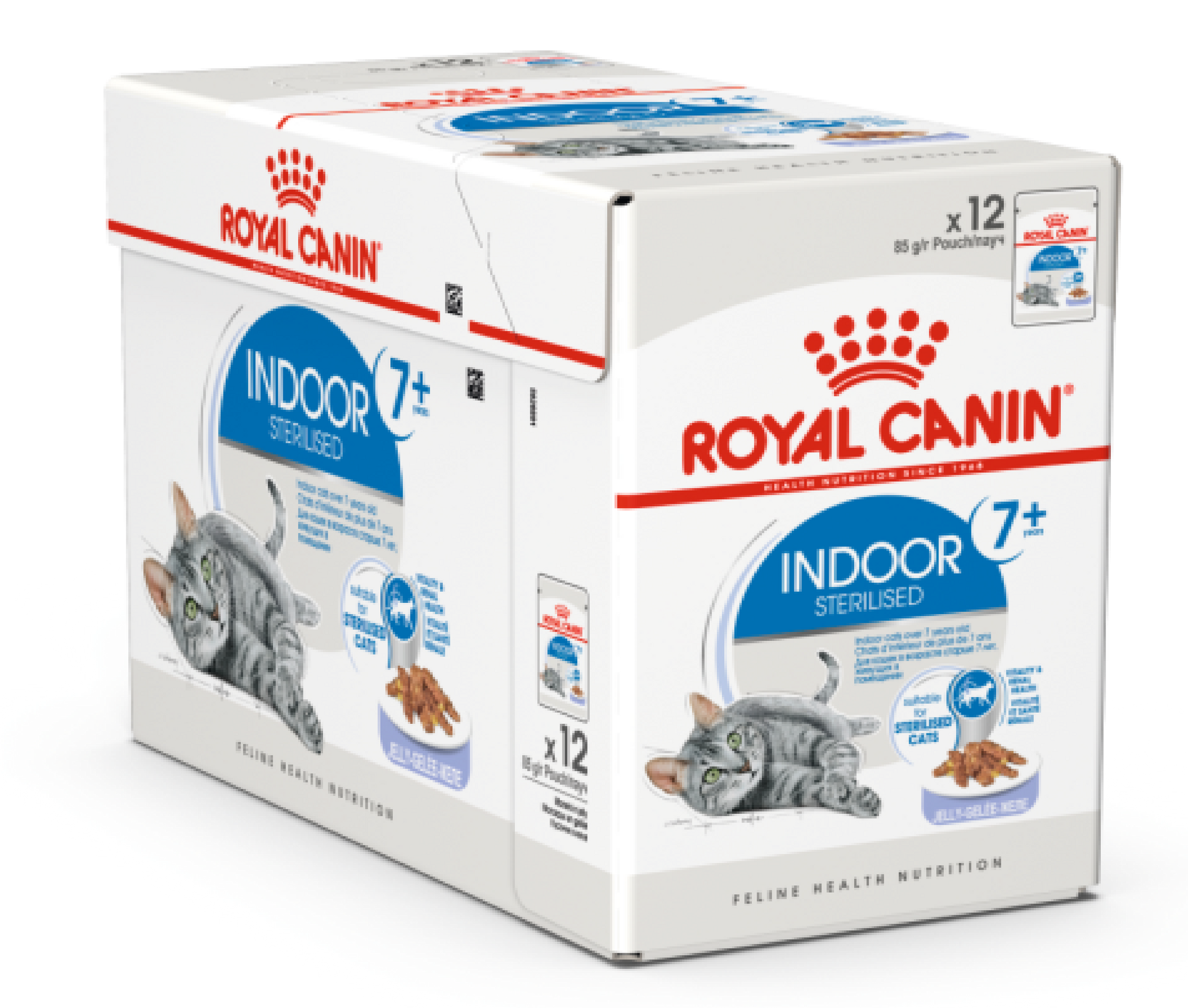 Royal Canin Feline Health Nutrition Indoor 7+ Jelly (Wet Food - Pouches) 12 x 85 g - Pack of 12