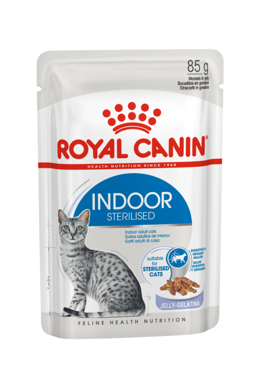 Royal Canin Indoor Sterilised In Jelly Adult Cat Wet Food - Pack of 12