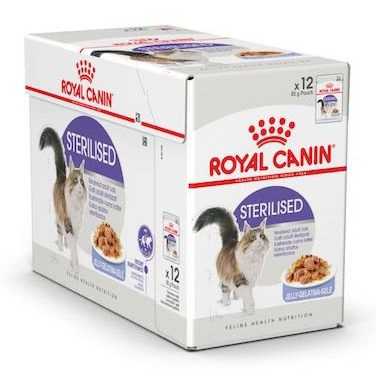 Royal Canin Feline Health Nutrition Sterilised Jelly (Wet Food - Pouches) 12 x 85 g - Pack of 12