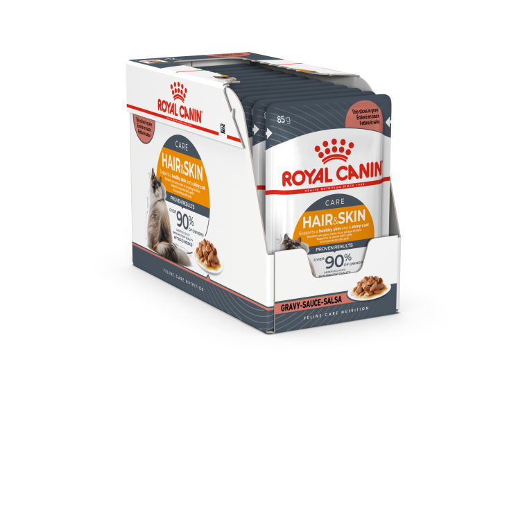Feline Care Nutrition Hair & Skin Gravy (Wet Food - Pouches) 12 x 85 g - 1 Box