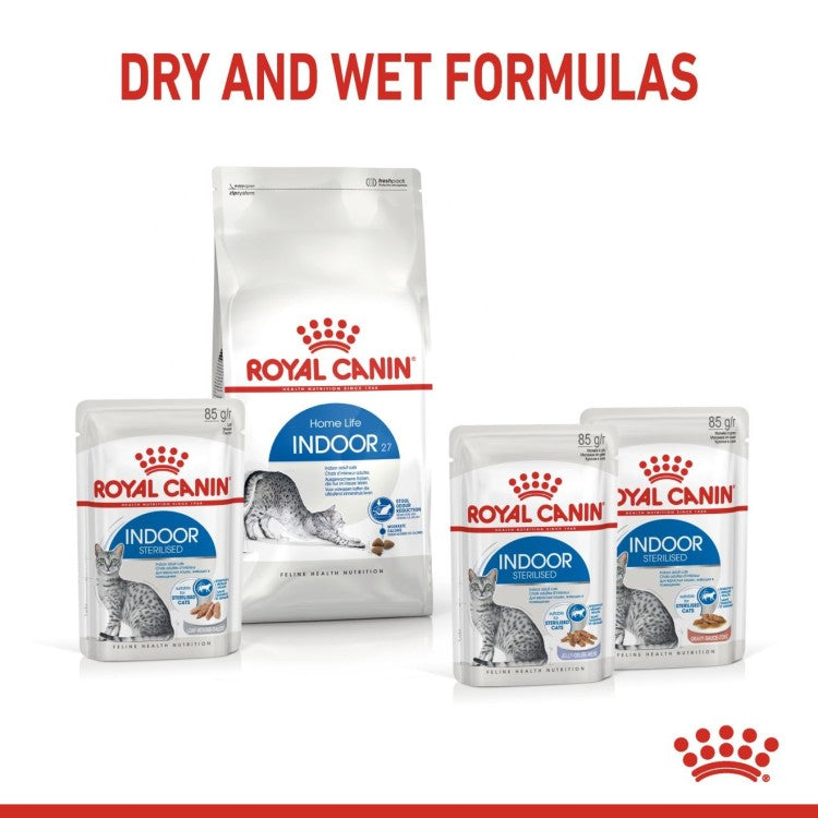 Royal Canin Indoor Sterilised In Jelly Adult Cat Wet Food - Pack of 12
