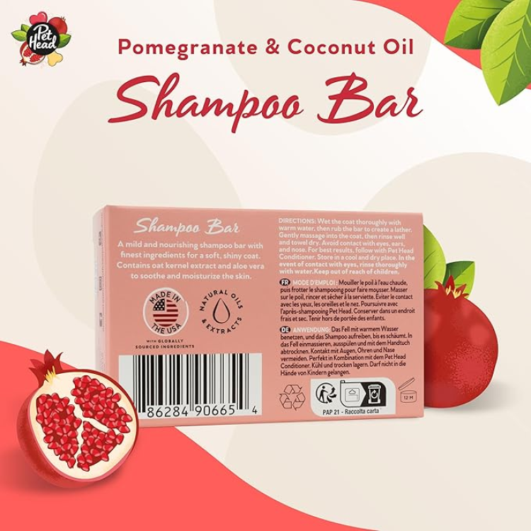 Pet Head Pomegranate Shampoo Bar 85 g