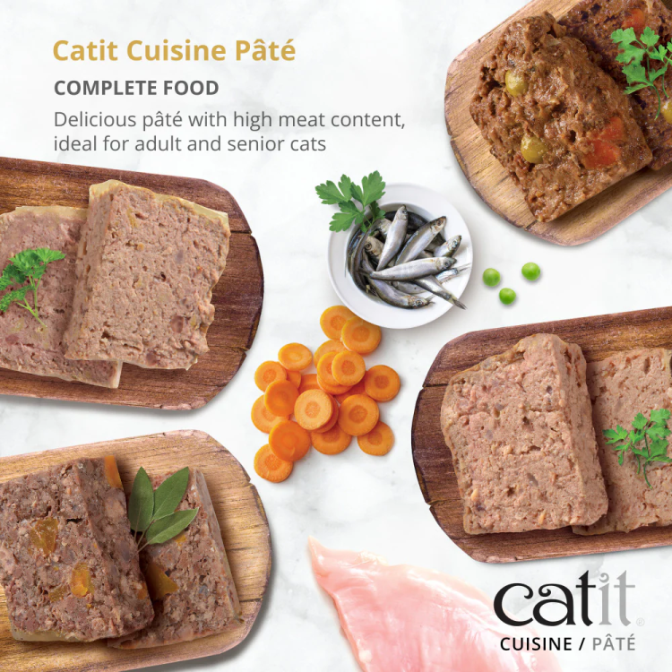 Catit Cuisine Beef Pate with Carrots, 95 g Tetra, 12pcs/box