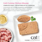 Catit Cuisine Chicken Mousse Kitten Food, 90g Tetra, 12pcs/box