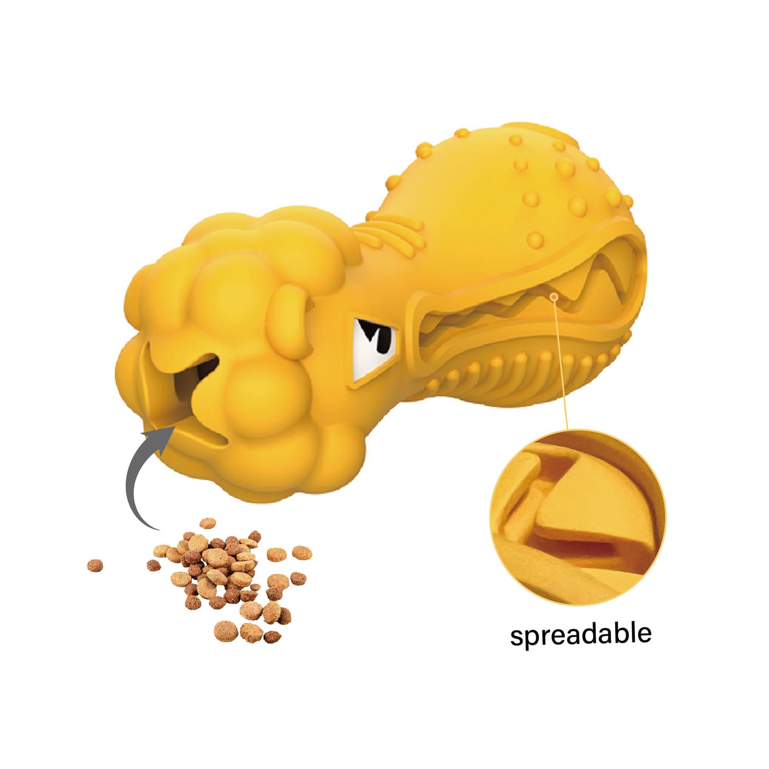 GiGwi DUMBBELL HEADS Lion  Squeak and stuffable