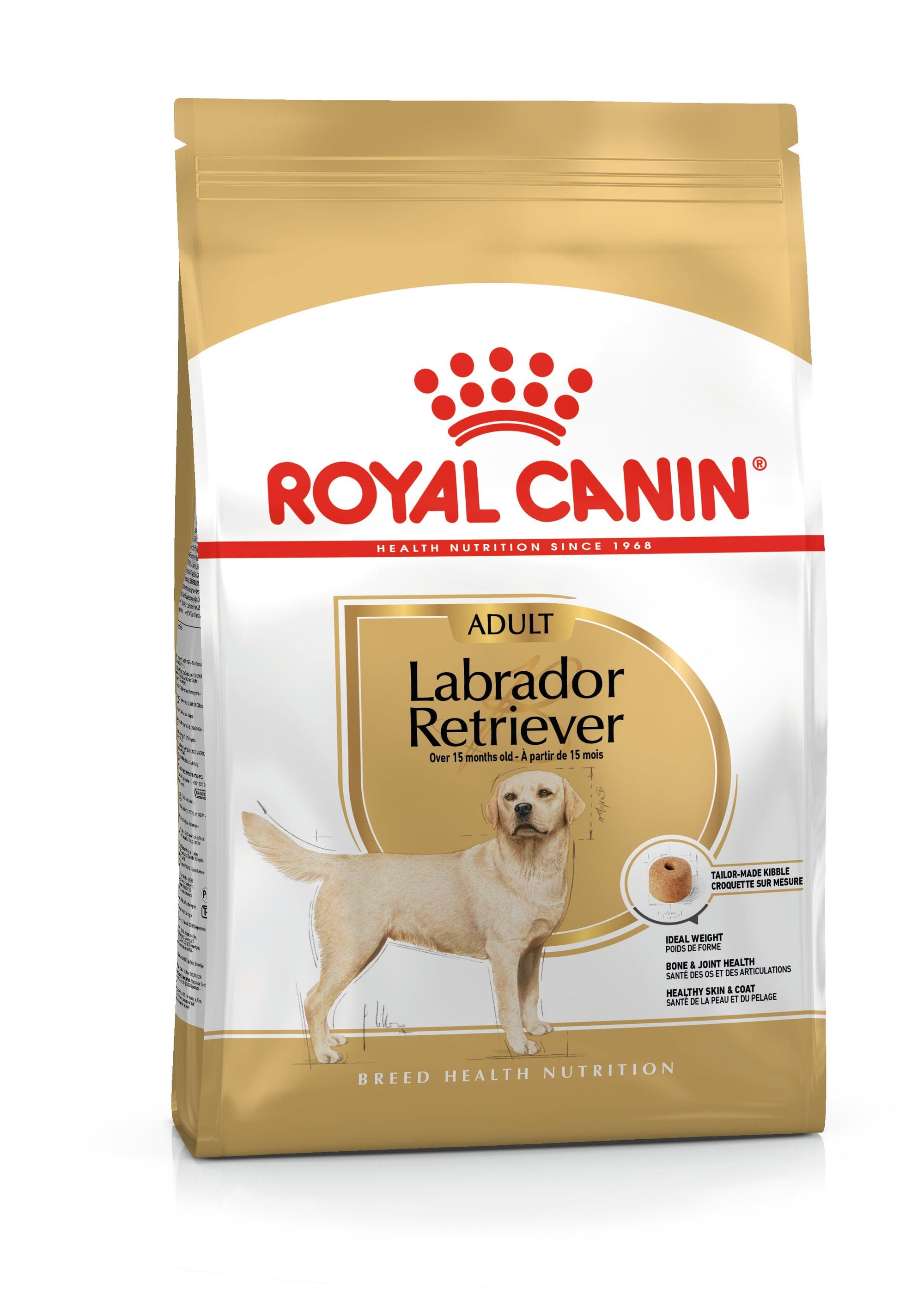 Royal Canin Breed Health Nutrition Labrador Retriever Adult Dry Dog Food – 3 kg & 12 kg – product pack