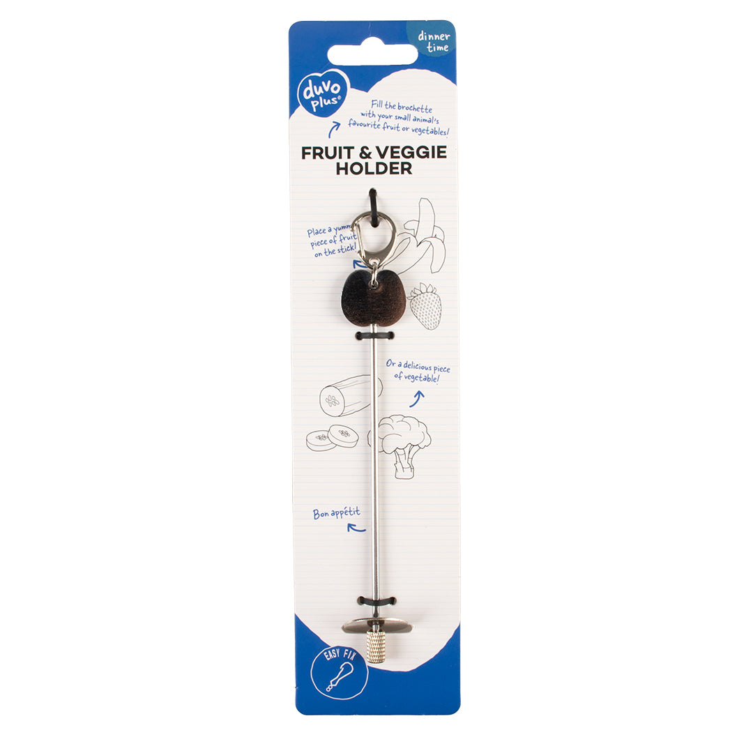 Duvo+ Fruit & Vegetable Holder With Hanger For Small Animals - Silver