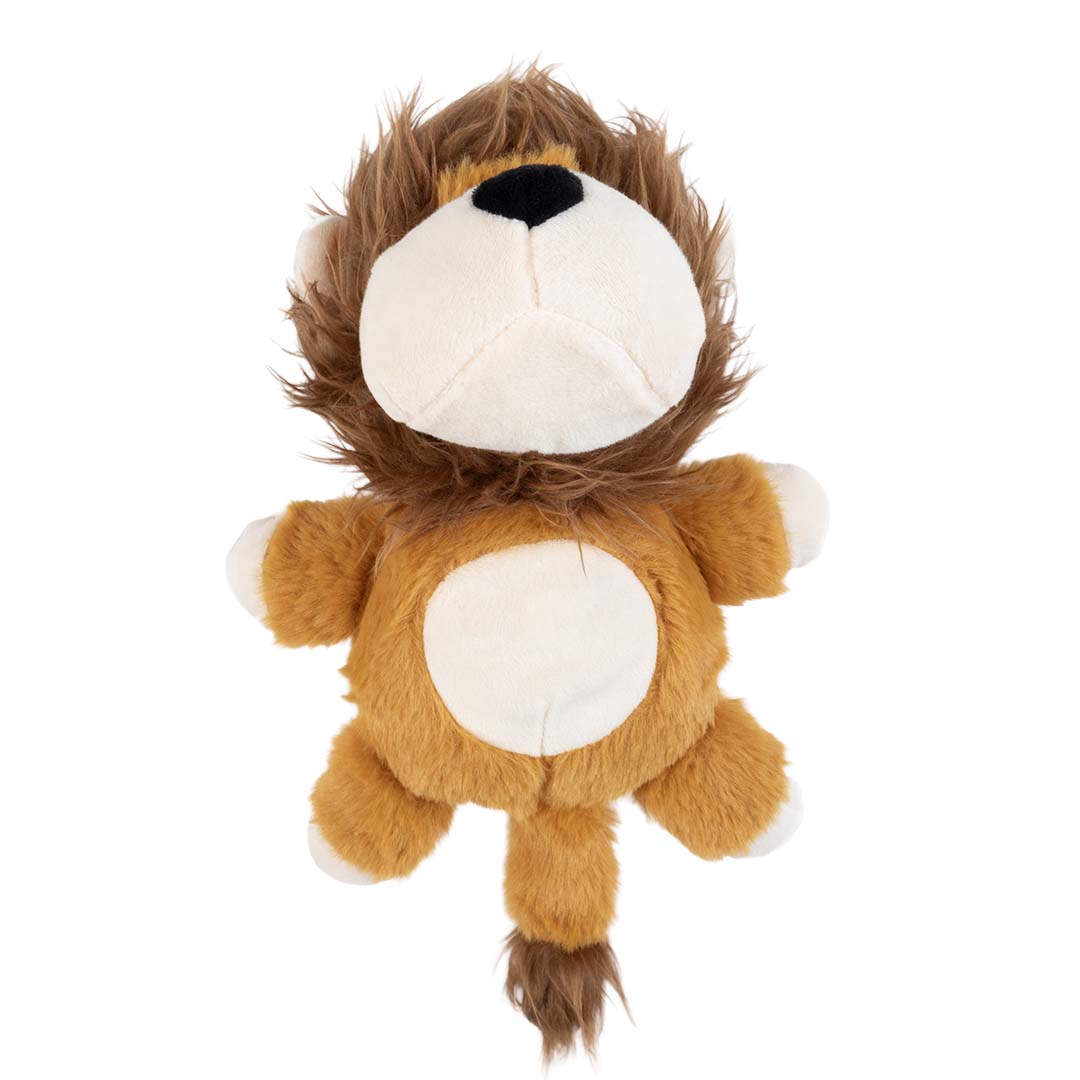 Duvo+ Plush Wildlife Lion Crackle Dog Toy 20x13x30cm - Brown
