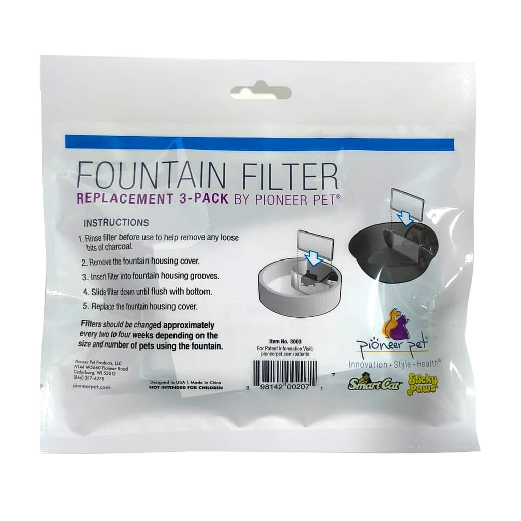 Replacement Filters for Plastic Fountains – 3 Pack