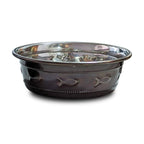 Premium Bowl Paw Embossed  Antique Copper