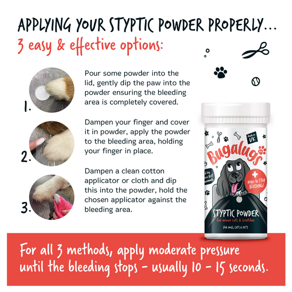 Bugalugs Styptic Powder for Minor Cuts & Scratches for Pets - 50G