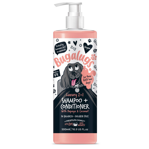 Bugalugs 2in1 Papaya & Coconut Dog Shampoo & Conditioner