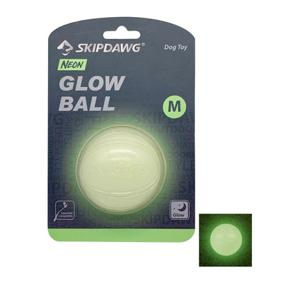 SKIPDAWG Neon Glow Dog Ball – Medium