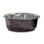 Premium Bowl Paw Embossed  Antique Copper