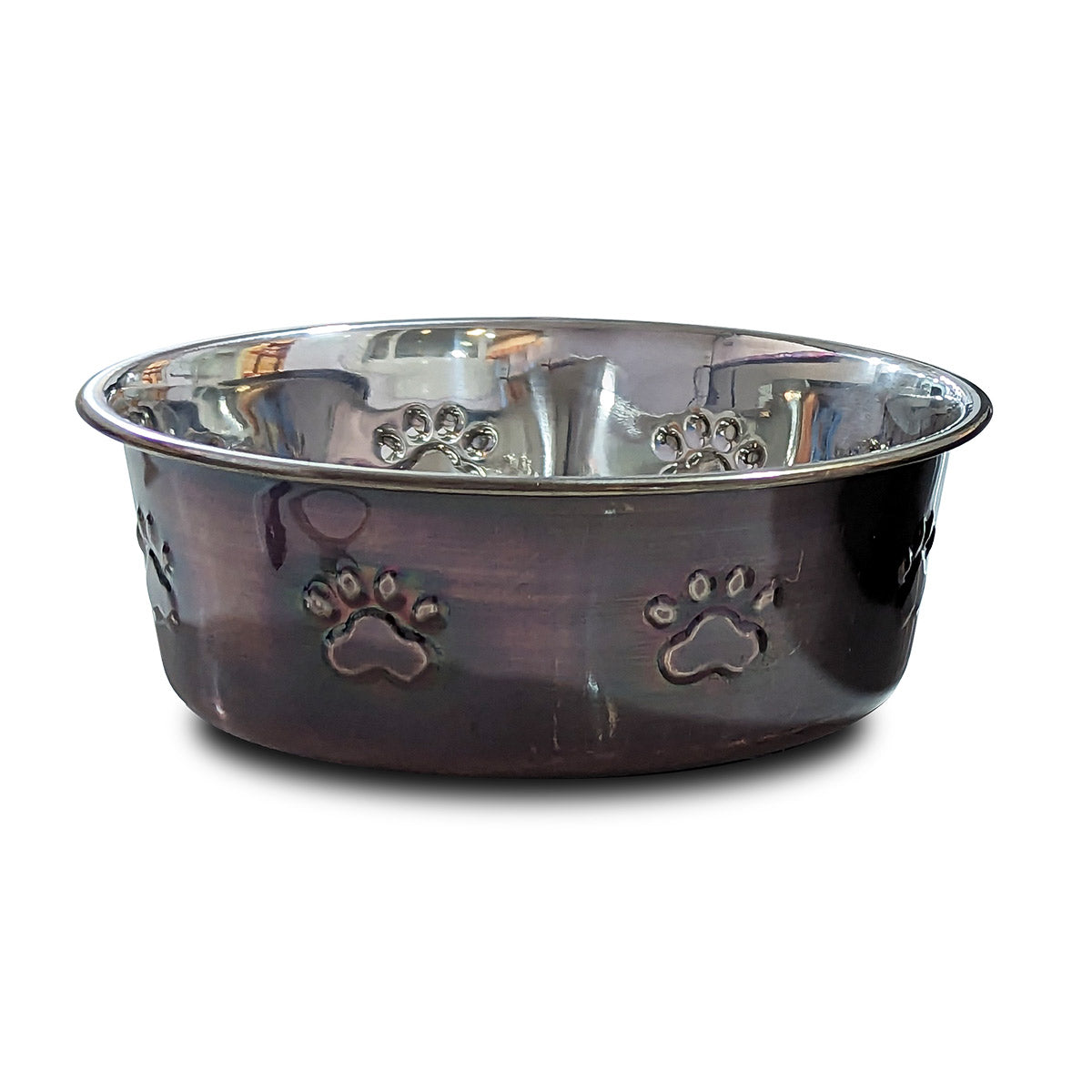 Premium Bowl Paw Embossed  Antique Copper