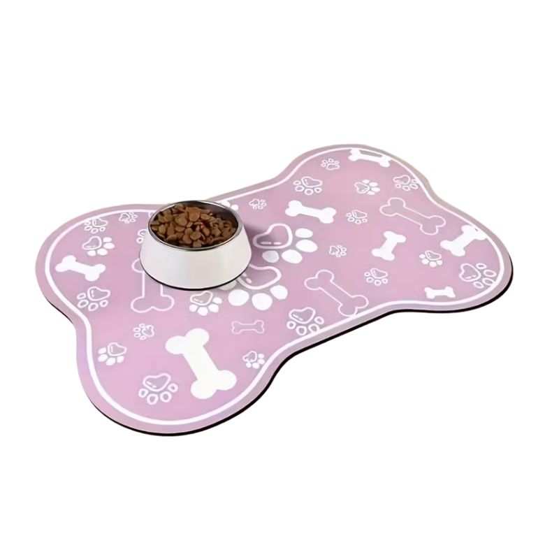 Cozy Paws Bone-Shaped Quick-Dry Pet Feeding Mat-11.8*15.7inch(30*40cm)