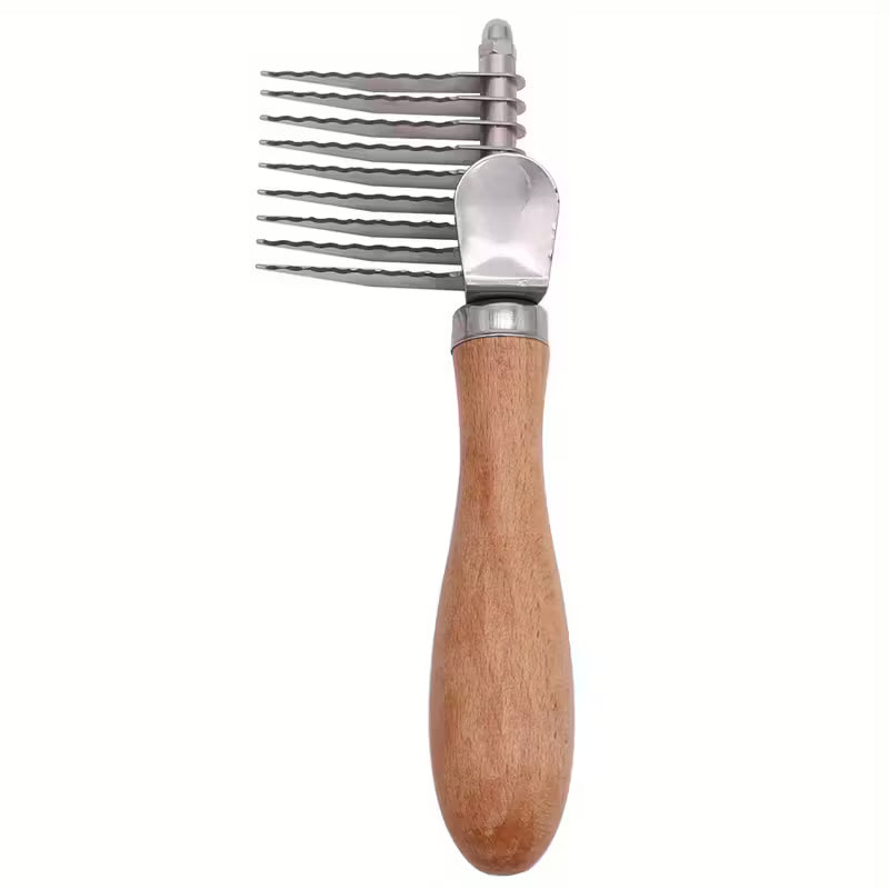 Forpet Professional Pet Grooming Brush with Wooden Handle-18.5*6*3cm