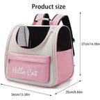 Hello Cat Pet Back Pack Large Capacity- 34*25*37cm ( Pink )