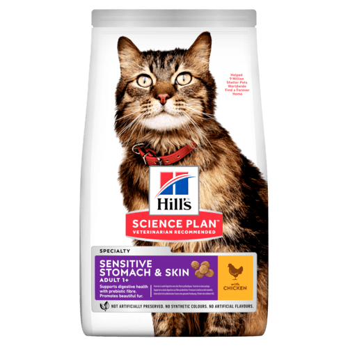Hill's Science Plan Sensitive Stomach & Skin Adult Cat Food with Chicken