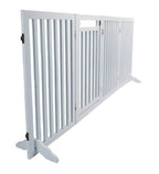 Trixie White Wooden 4-Part Barrier with Door for Dogs