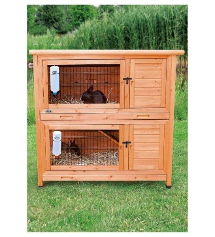 Trixie Natura Brown Hutch 2 Storey for Small Pets