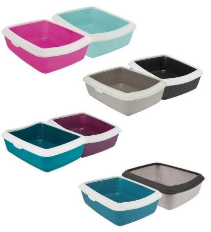 Trixie Classic Cat Litter Tray with Rim — Petrol / 37x15x47cm