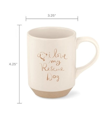 PetShop by Fringe Studio Love My Rescue Dog  Stoneware Mug