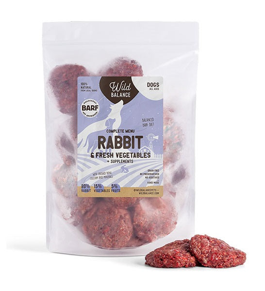 Wild Balance Complete BARF Menu Rabbit for Dogs - 1KG