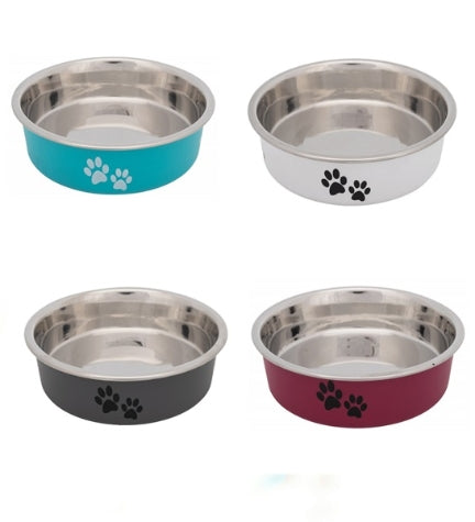 Trixie Stainless Steel Cat Bowl for Short-Nosed Breeds — Green / 13cm