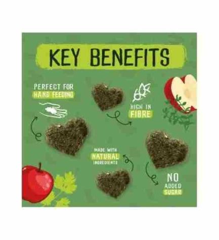 Burgess Excel Herby Hearts Small Pet Treats 60G