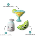 PetShop by Fringe Studio On Margarita Time 3pcs Small Dog Toy Set