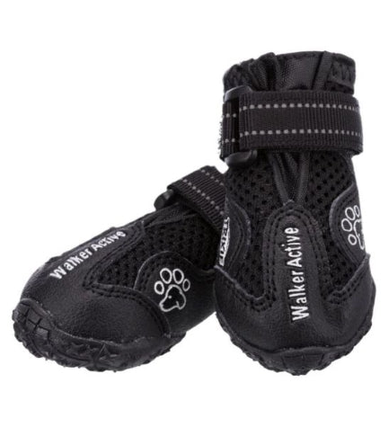 Trixie Walker Active Protective Boots 2pc Set for Dogs — S-M / Black
