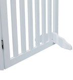 Trixie White Wooden 4-Part Barrier with Door for Dogs