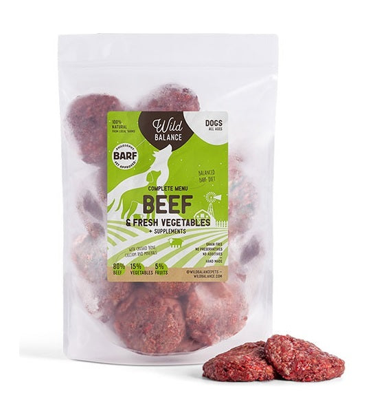 Wild Balance Complete BARF Menu Beef for Dogs - 1KG