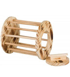 Trixie Flamed Wood Hay Manger Roll with Lid for Small Pets