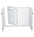 Trixie White Wooden 4-Part Barrier with Door for Dogs
