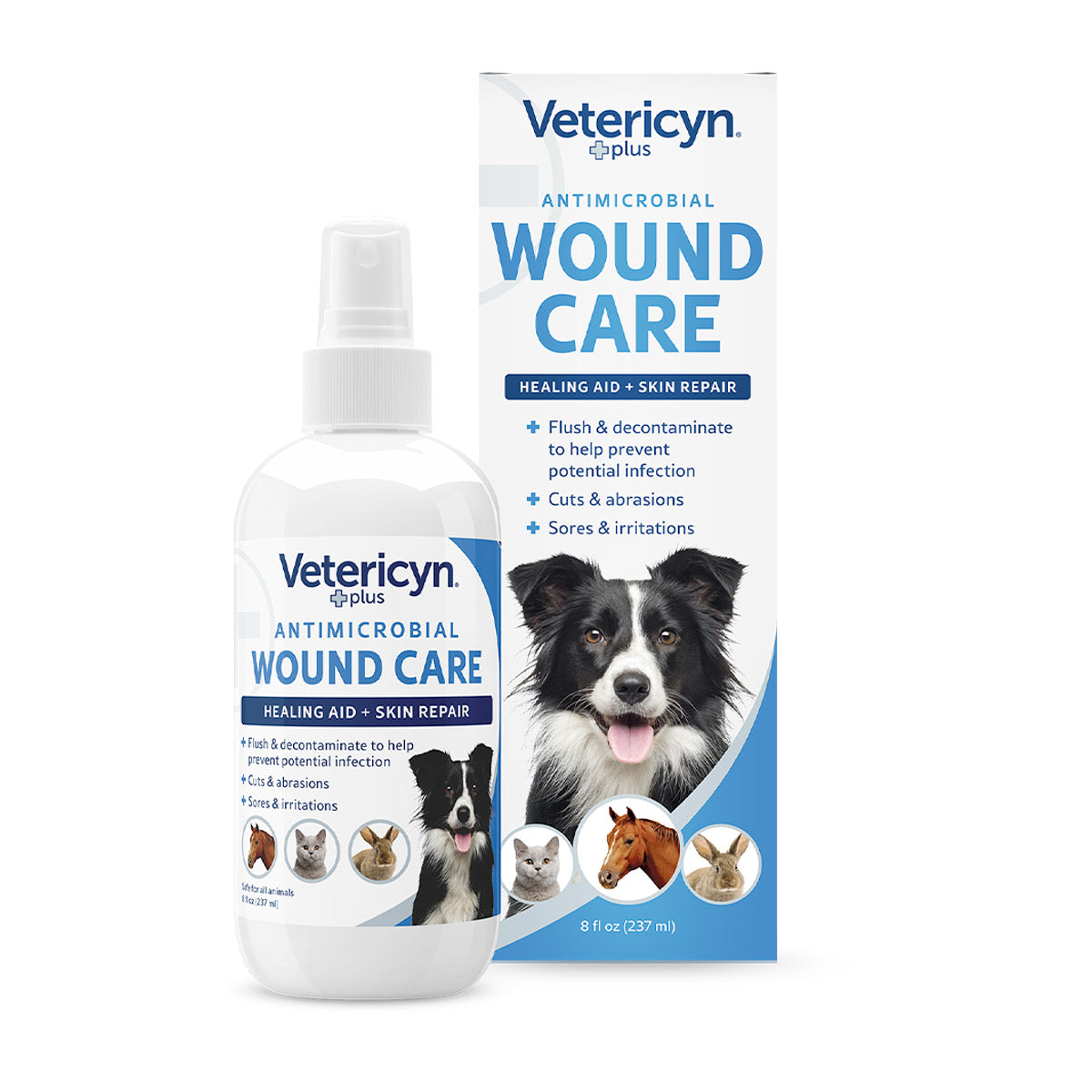 Vetericyn Plus Antimicrobial All Animal Wound and Skin Care – 8oz