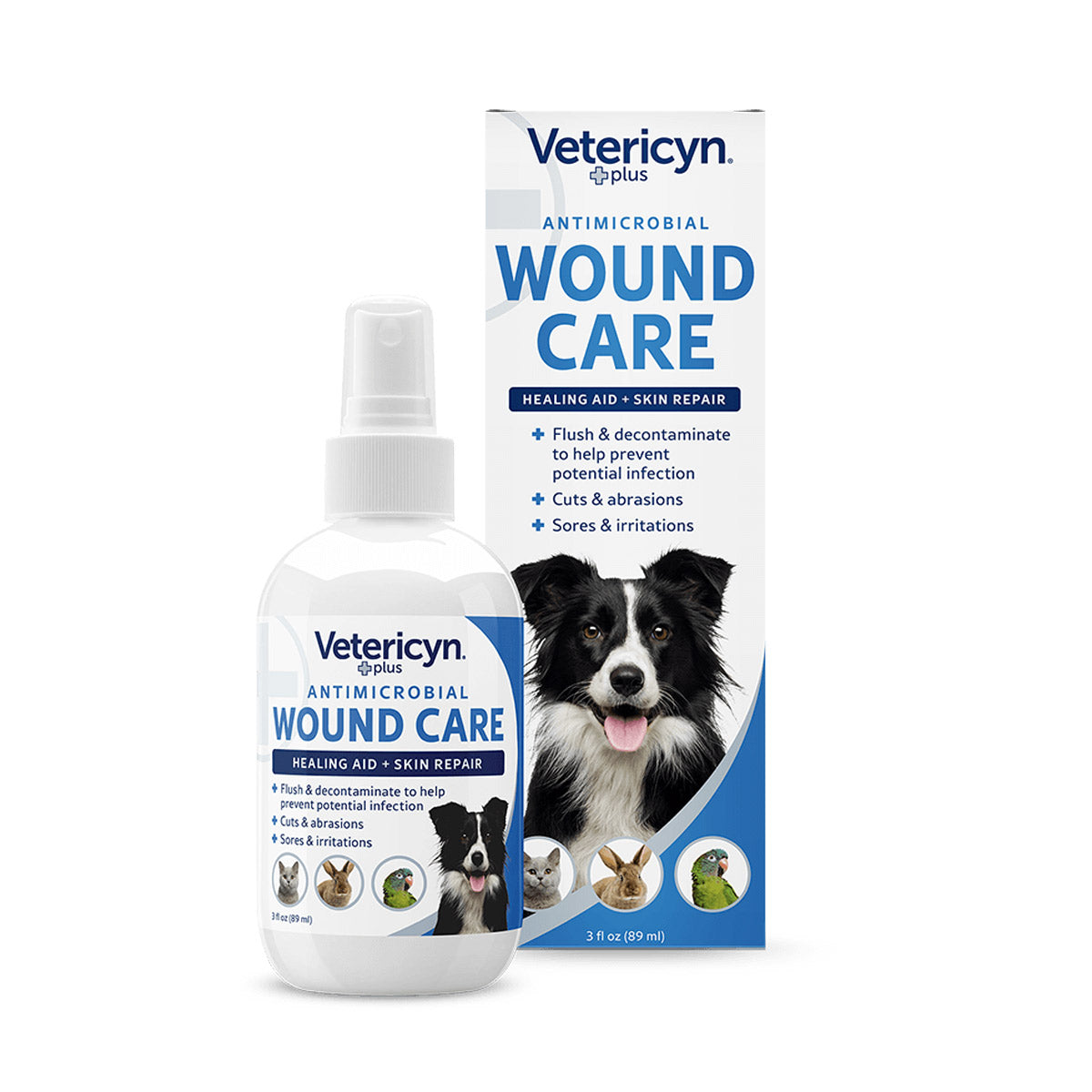 Vetericyn Plus Antimicrobial All Animal Wound and Skin Care – 3oz